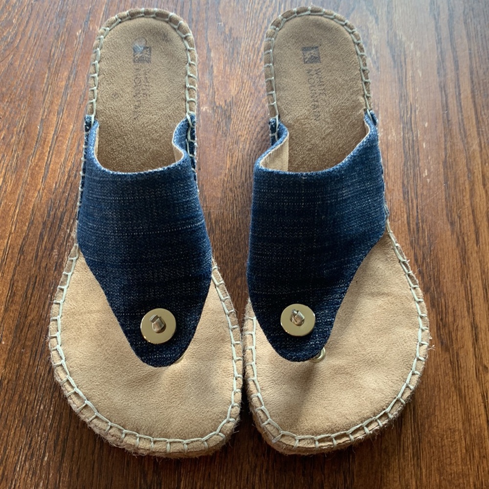 Denim white mountain sandals